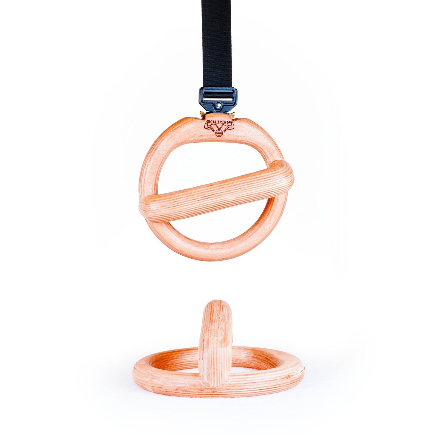 CALIRING 2-in-1 Trainingsringe für Boden- & Hängeübungen | Handgelenkschonendes Calisthenics Training